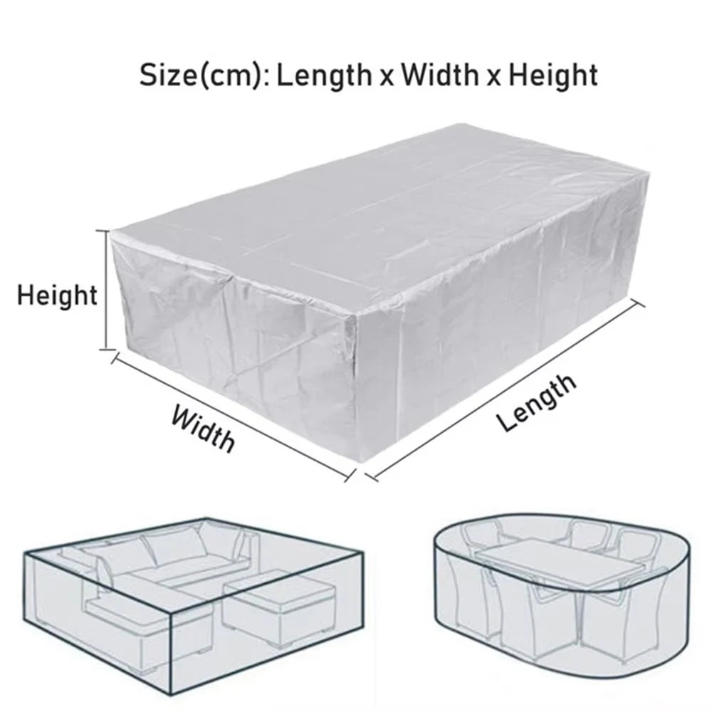 The Happy Tail Co 210D Oxford Waterproof Furniture Cover - Heavy Duty Dustproof & Windproof Outdoor Patio Protector