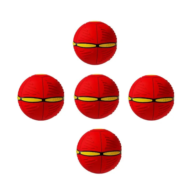 The Happy Tail Co™ 2-in-1 Flying Saucer Ball - Interactive Magic Disc Toy for Outdoor Dog Games