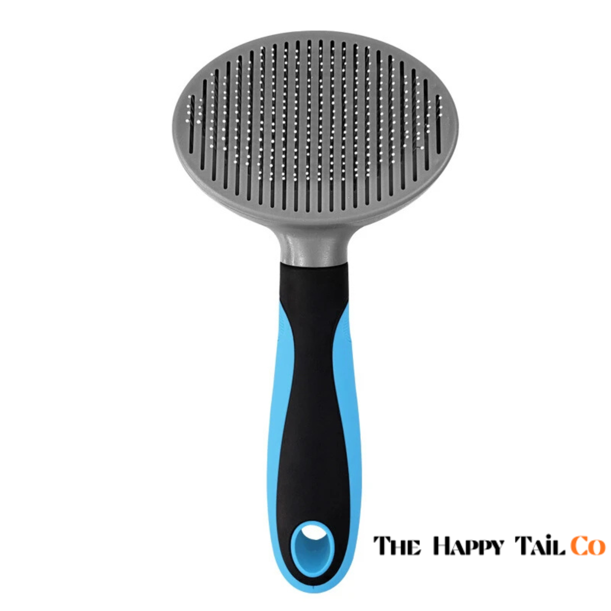 The Happy Tail Co One-Click Self-Cleaning Slicker Brush - Professional Pet Grooming Tool for Shedding & Matting
