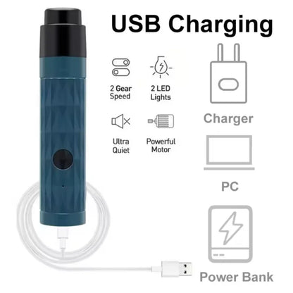 The Happy Tail Co™ Professional LED Pet Nail Grinder - Safe & Quiet Electric Trimmer for Dogs & Cats