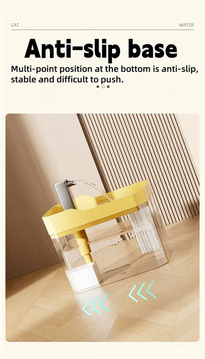 The Happy Tail Co™ Smart Silent Pet Water Fountain - 1.5L Auto Filter Drinking Dispenser for Cats & Dogs