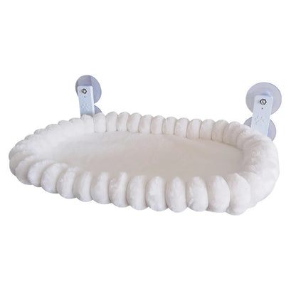 The Happy Tail Co Panoramic Cat Window Hammock - Ultra-Soft Cozy Perch with Strong Suction Cups for Indoor Cats