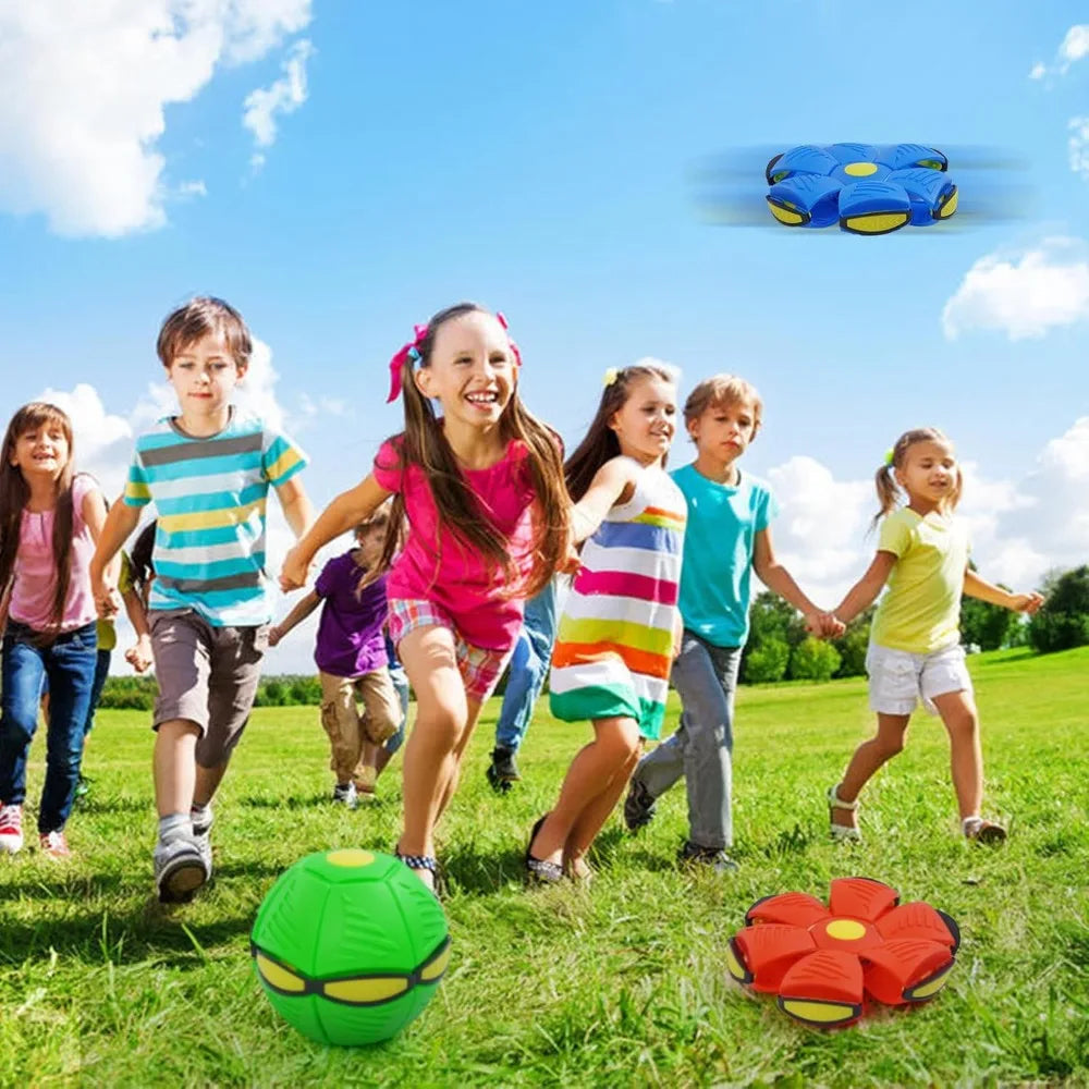 The Happy Tail Co™ 2-in-1 Flying Saucer Ball - Interactive Magic Disc Toy for Outdoor Dog Games