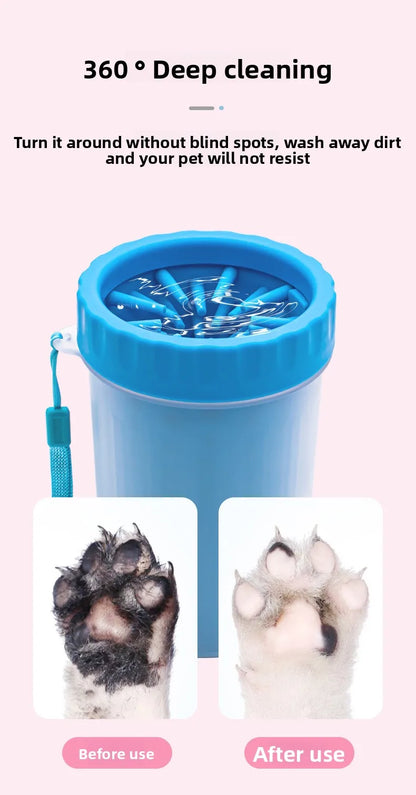 The Happy Tail Co™ Automatic Pet Paw Cleaner Cup - Soft Silicone Deep Wash Tool for Muddy Paws
