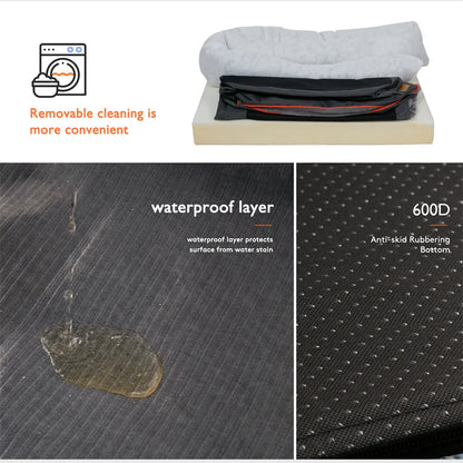 The Happy Tail Co™ Orthopedic Memory Foam Pet Sofa - Waterproof & Breathable Comfort