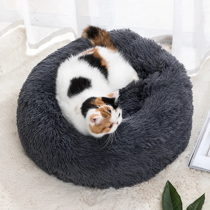 The Happy Tail Co™ Calming Donut Pet Bed - Anti-Anxiety & Ultra-Soft ...Ultra-Soft - Premium Edition