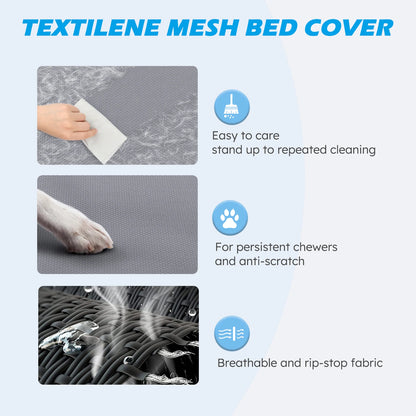 The Happy Tail Co™ Elevated Cooling Pet Bed - Breathable Mesh & Portable Outdoor Dog Cot