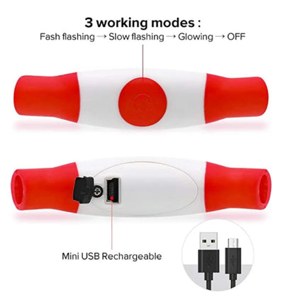 The Happy Tail Co™ USB Rechargeable LED Dog Collar - Glow-in-the-Dark Safety Light for Night Walks