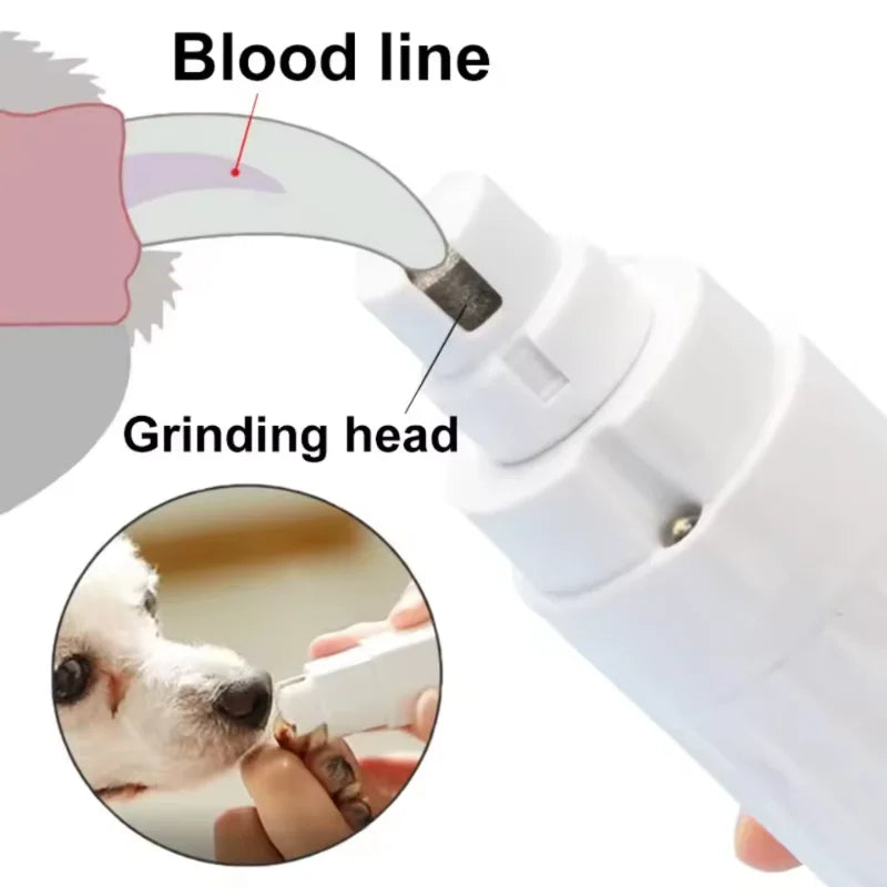 The Happy Tail Co™ Professional LED Pet Nail Grinder - Safe & Quiet Electric Trimmer for Dogs & Cats