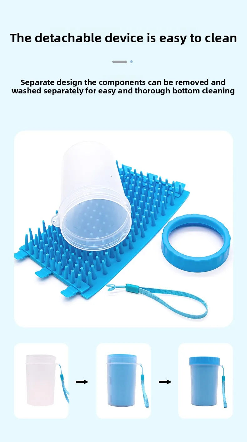The Happy Tail Co™ Automatic Pet Paw Cleaner Cup - Soft Silicone Deep Wash Tool for Muddy Paws