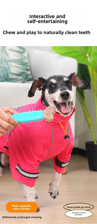 The Happy Tail Co.™ Indestructible Bone-Shaped Dog Chew Toy - Durable TPR Molar Stick