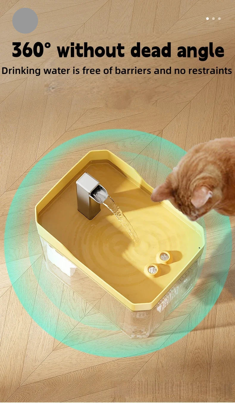The Happy Tail Co™ Smart Silent Pet Water Fountain - 1.5L Auto Filter Drinking Dispenser for Cats & Dogs