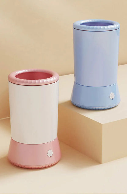 The Happy Tail Co Automatic Pet Paw Washer - USB Rechargeable Electric Dog Paw Cleaner with Soft Silicone Brushes