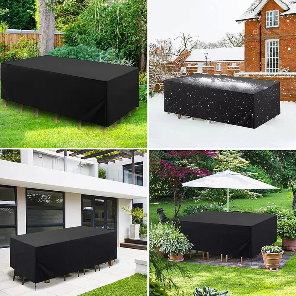 The Happy Tail Co 210D Oxford Waterproof Furniture Cover - Heavy Duty Dustproof & Windproof Outdoor Patio Protector