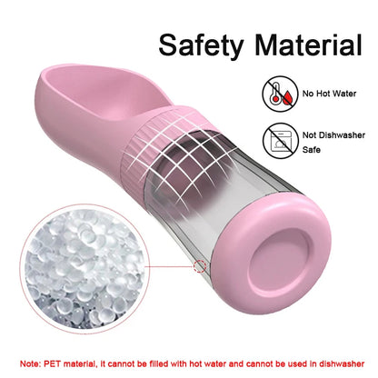 The Happy Tail Co™ Portable 2-in-1 Pet Water Bottle & Food Container - Leak-Proof Travel Dispenser for Dogs & Cats