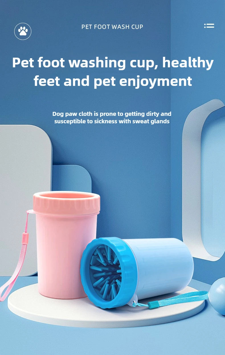 The Happy Tail Co™ Automatic Pet Paw Cleaner Cup - Soft Silicone Deep Wash Tool for Muddy Paws