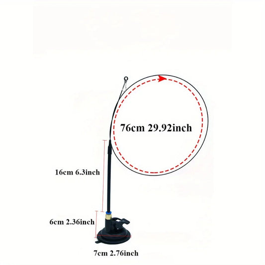 The Happy Tail Co™ Interactive Cat Teaser Wand Set - 12-Piece Suction Cup Bird & Feather Toy Kit