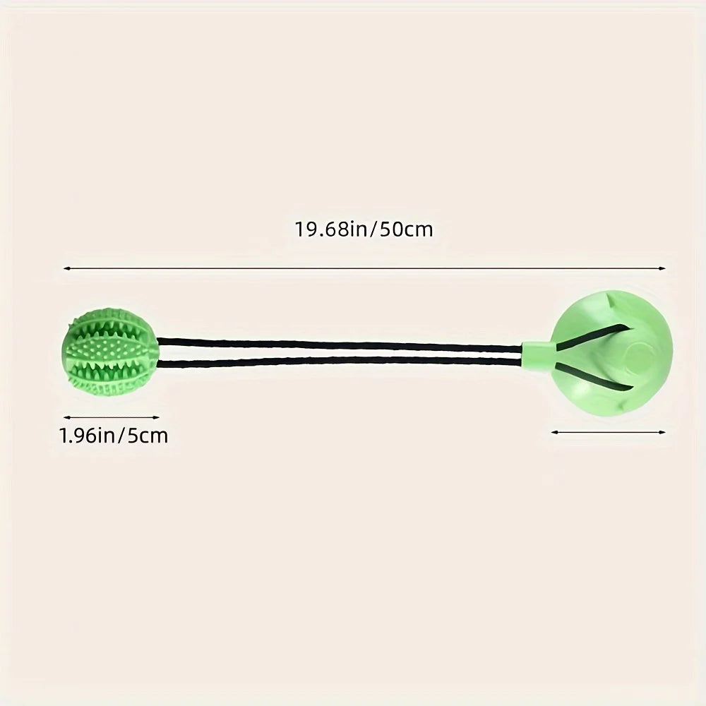 The Happy Tail Co.™ Interactive Dog Suction Cup Tug Toy - Durable Rubber Training & Chew Toy
