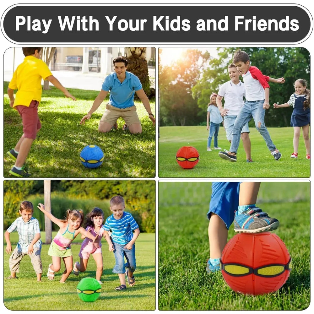 The Happy Tail Co™ 2-in-1 Flying Saucer Ball - Interactive Magic Disc Toy for Outdoor Dog Games