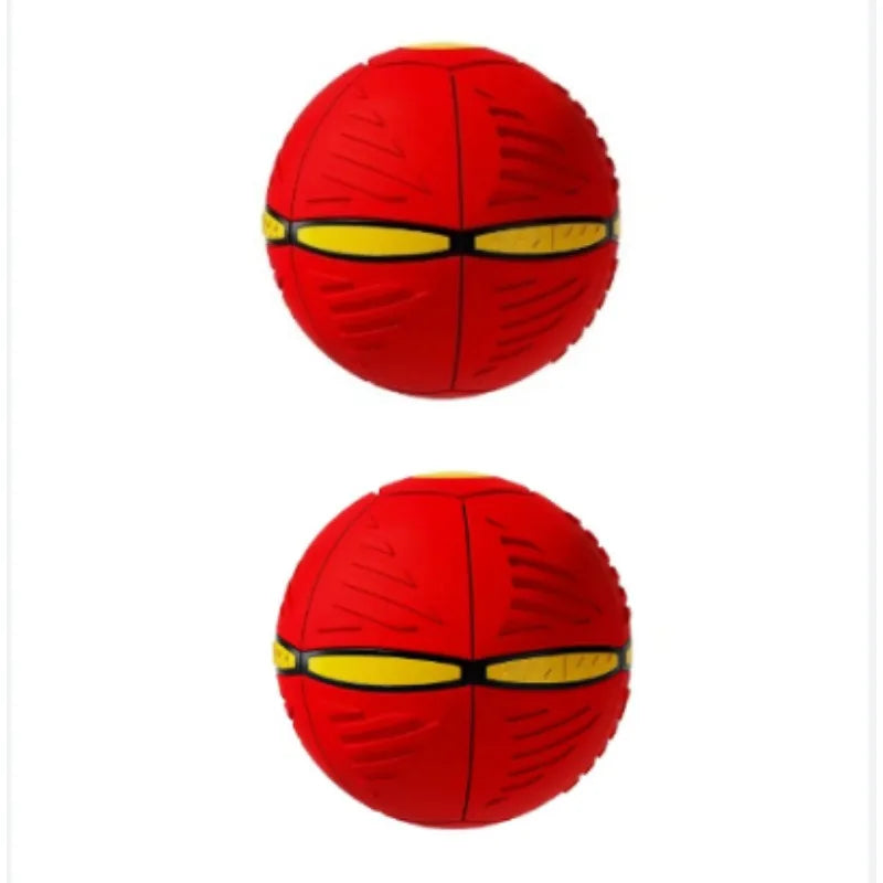 The Happy Tail Co™ 2-in-1 Flying Saucer Ball - Interactive Magic Disc Toy for Outdoor Dog Games