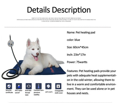 The Happy Tail Co™ Smart Electric Heating Pad - Waterproof Winter Warmer with Adjustable Temperature