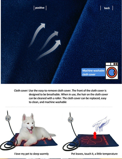 The Happy Tail Co™ Smart Electric Heating Pad - Waterproof Winter Warmer with Adjustable Temperature