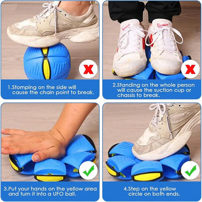 The Happy Tail Co™ 2-in-1 Flying Saucer Ball - Interactive Magic Disc Toy for Outdoor Dog Games