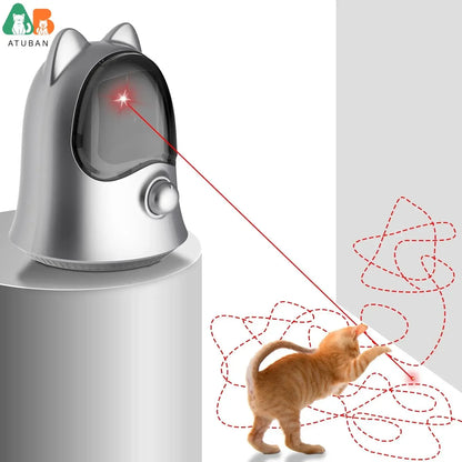 The Happy Tail Co™ Smart Interactive Automatic Laser Cat Toy - 360° Rotating Laser Pointer for Indoor Cats & Kittens