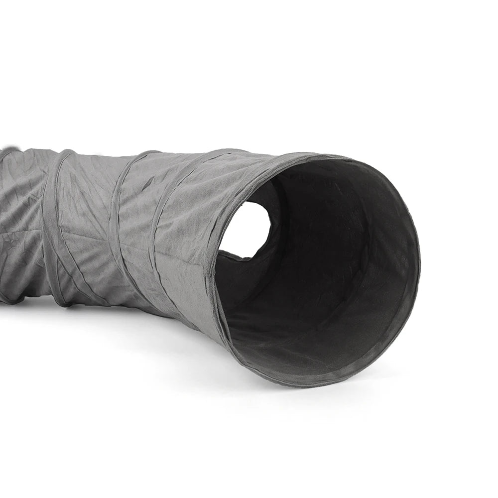 The Happy Tail Co™ Adventure Foldable Cat Tunnel - 3-Hole Interactive Play Tube for Indoor Cats & Kittens
