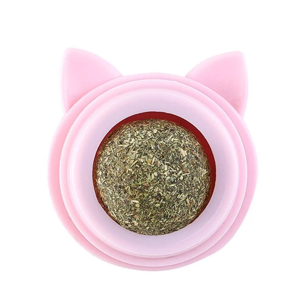 The Happy Tail Co.™ 3-Piece Rotatable Catnip Wall Balls - Natural Licking Snacks for Dental Cleaning & Anxiety Relief