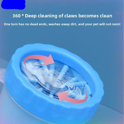 The Happy Tail Co™ Automatic Pet Paw Cleaner Cup - Soft Silicone Deep Wash Tool for Muddy Paws