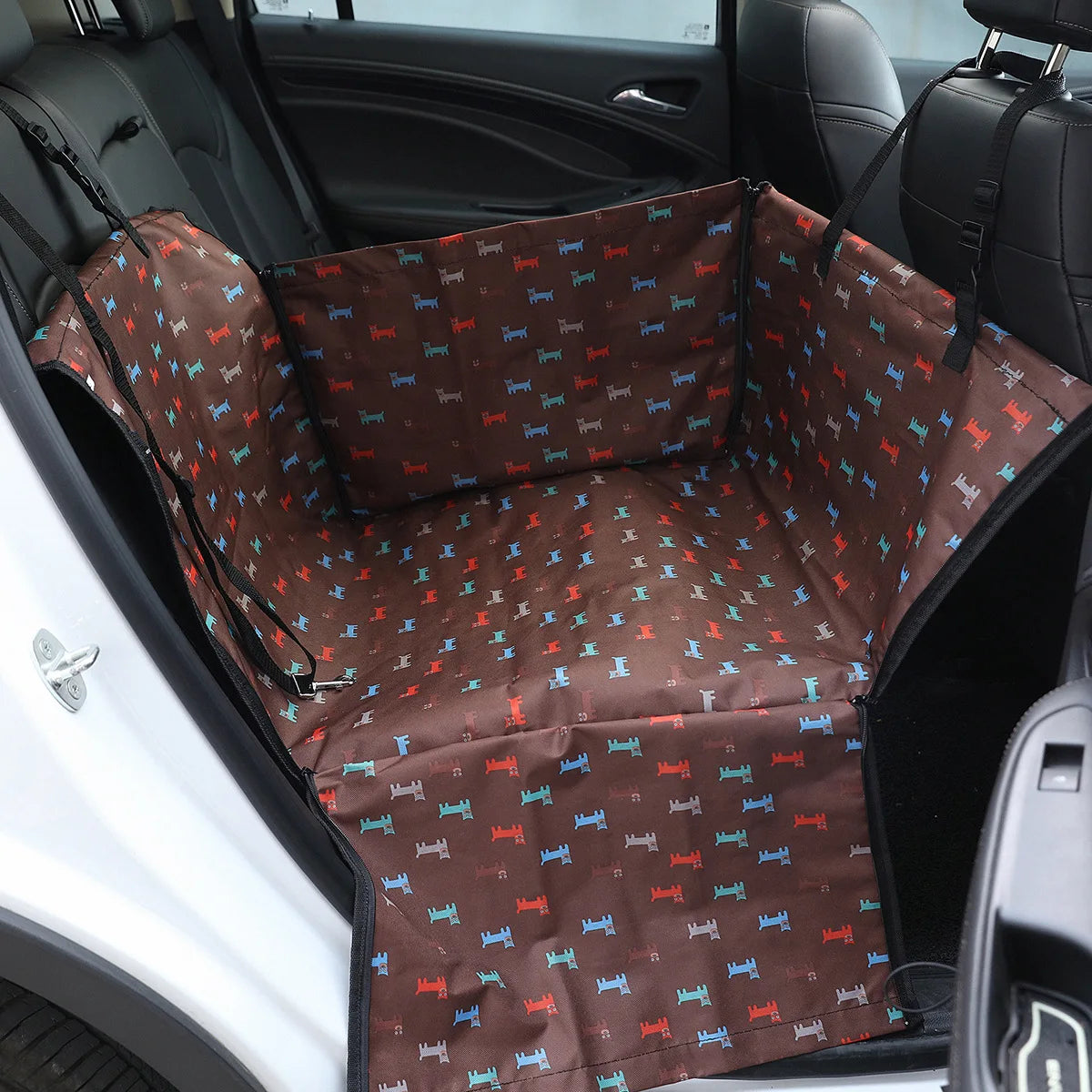 The Happy Tail Co™ Heavy-Duty Waterproof Car Seat Cover - Scratch-Proof Pet Hammock & Back Seat Protector