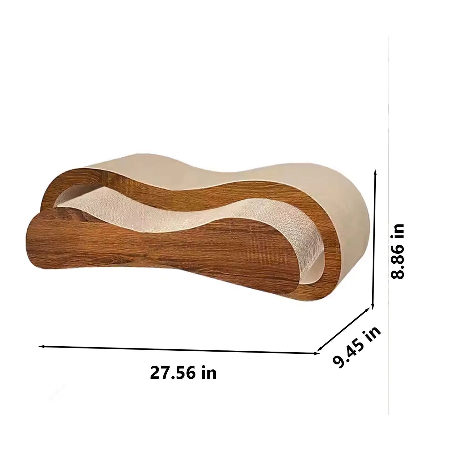 The Happy Tail Co™ 2-in-1 Luxury Cat Scratcher Lounge & Bed - Durable Cardboard Furniture Protector for Healthy Claws