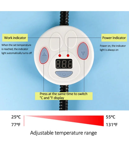 The Happy Tail Co™ Smart Electric Heating Pad - Waterproof Winter Warmer with Adjustable Temperature