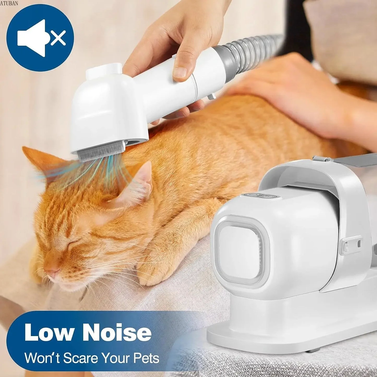 The Happy Tail Co Pro-Grooming Vacuum Kit - 5-in-1 Professional Pet Hair Trimmer & Shedding System