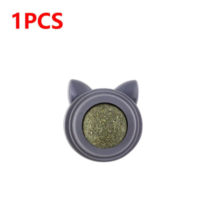 The Happy Tail Co.™ 3-Piece Rotatable Catnip Wall Balls - Natural Licking Snacks for Dental Cleaning & Anxiety Relief