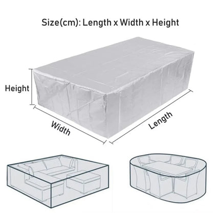 The Happy Tail Co 210D Oxford Waterproof Furniture Cover - Heavy Duty Dustproof & Windproof Outdoor Patio Protector