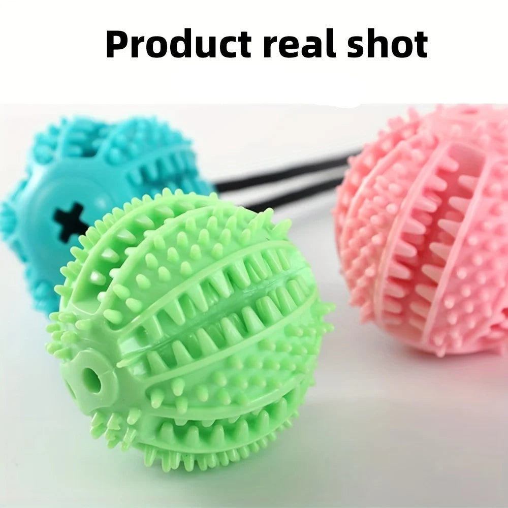 The Happy Tail Co.™ Interactive Dog Suction Cup Tug Toy - Durable Rubber Training & Chew Toy