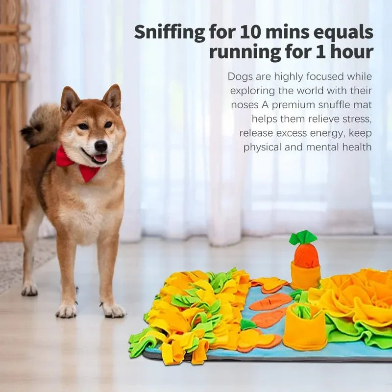 The Happy Tail Co.™ Interactive Dog Snuffle Mat - Mental Stimulation & Stress Relief Feeding Mat