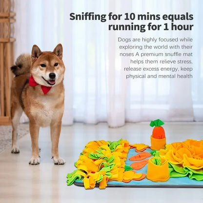 The Happy Tail Co.™ Interactive Dog Snuffle Mat - Mental Stimulation & Stress Relief Feeding Mat