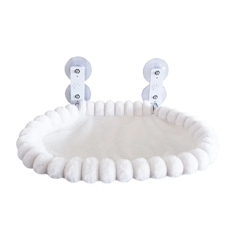 The Happy Tail Co Panoramic Cat Window Hammock - Ultra-Soft Cozy Perch with Strong Suction Cups for Indoor Cats