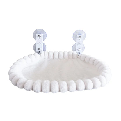 The Happy Tail Co Panoramic Cat Window Hammock - Ultra-Soft Cozy Perch with Strong Suction Cups for Indoor Cats