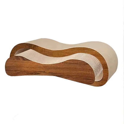 The Happy Tail Co™ 2-in-1 Luxury Cat Scratcher Lounge & Bed - Durable Cardboard Furniture Protector for Healthy Claws
