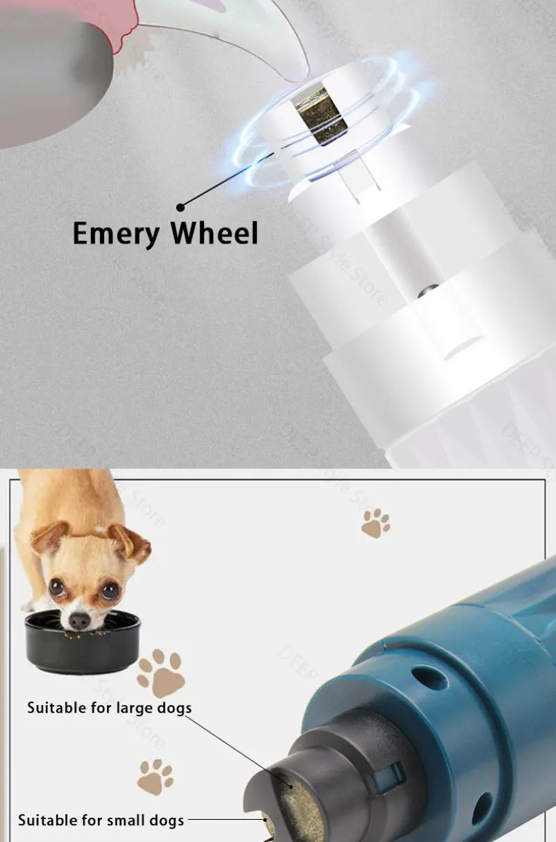 The Happy Tail Co™ Professional LED Pet Nail Grinder - Safe & Quiet Electric Trimmer for Dogs & Cats