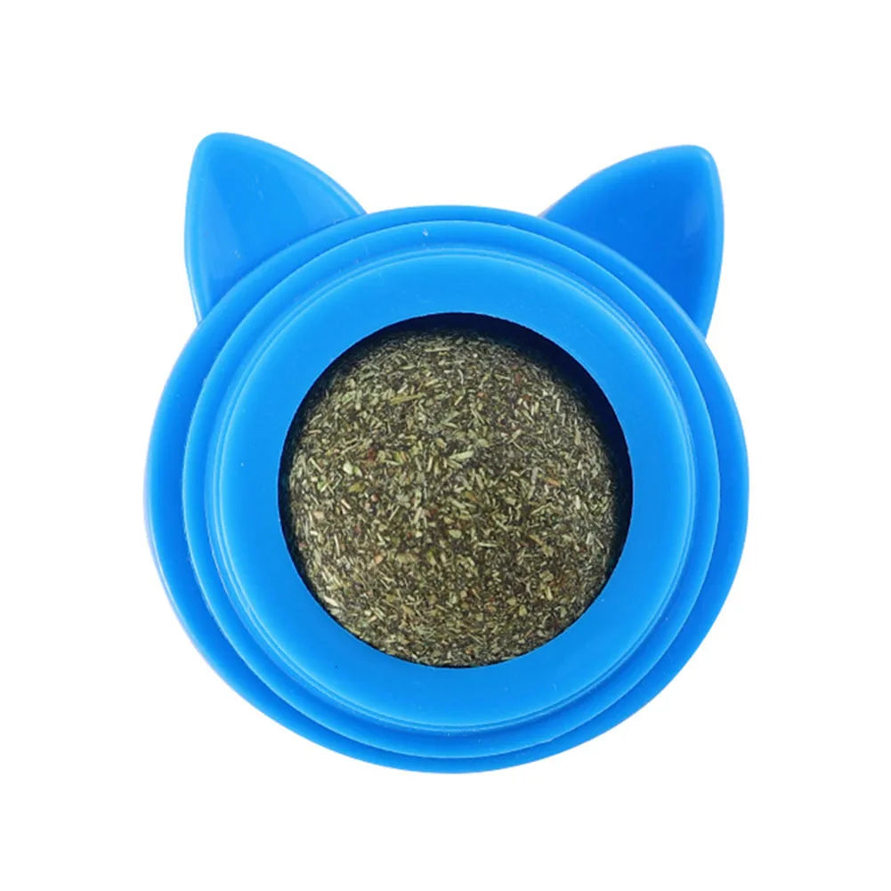 The Happy Tail Co.™ 3-Piece Rotatable Catnip Wall Balls - Natural Licking Snacks for Dental Cleaning & Anxiety Relief