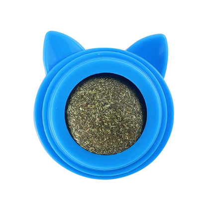 The Happy Tail Co.™ 3-Piece Rotatable Catnip Wall Balls - Natural Licking Snacks for Dental Cleaning & Anxiety Relief