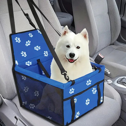 The Happy Tail Co™ Breathable Pet Car Booster Seat - Portable Travel Carrier Basket with Safety Leash for Small Dogs & Cats