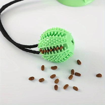 The Happy Tail Co.™ Interactive Dog Suction Cup Tug Toy - Durable Rubber Training & Chew Toy