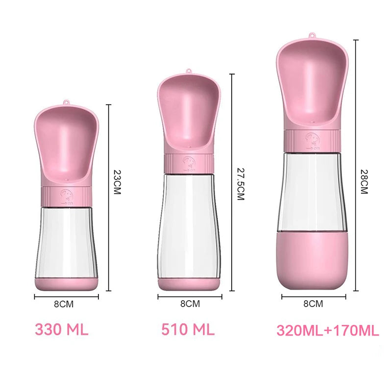The Happy Tail Co™ Portable 2-in-1 Pet Water Bottle & Food Container - Leak-Proof Travel Dispenser for Dogs & Cats