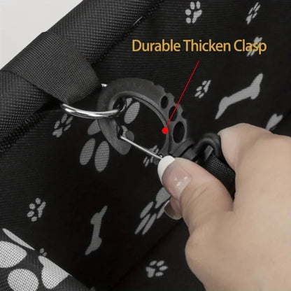 The Happy Tail Co™ Breathable Pet Car Booster Seat - Portable Travel Carrier Basket with Safety Leash for Small Dogs & Cats